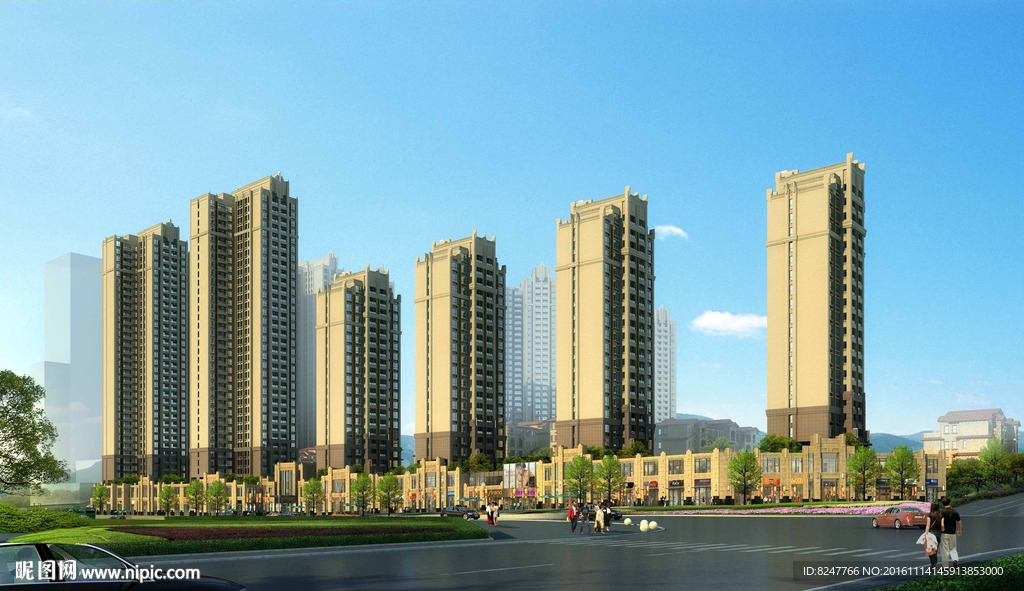 住宅区建筑效果图