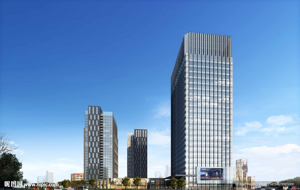 五星级酒店建筑效果图