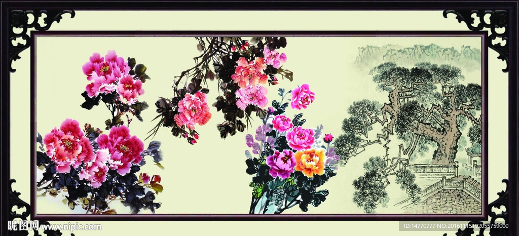 国画牡丹