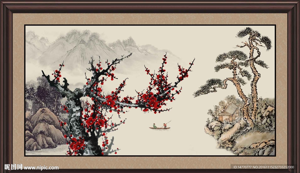 国画梅花