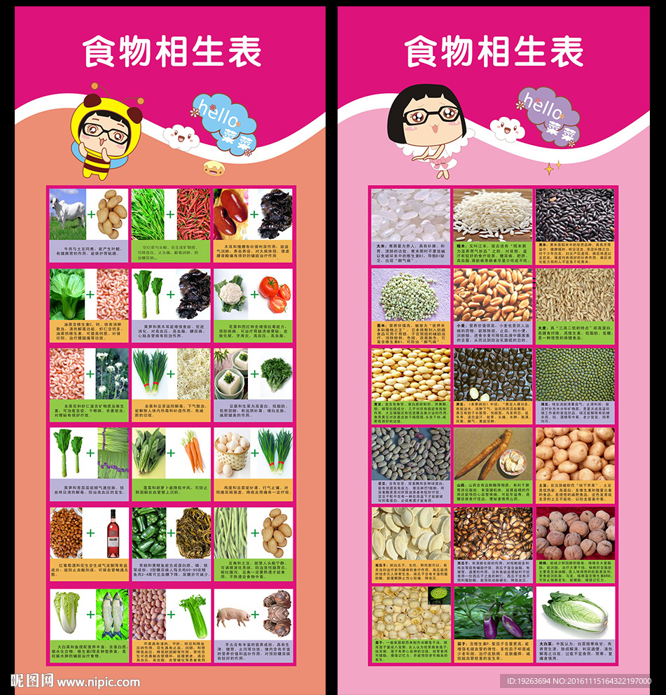 幼儿园食物相生表图片