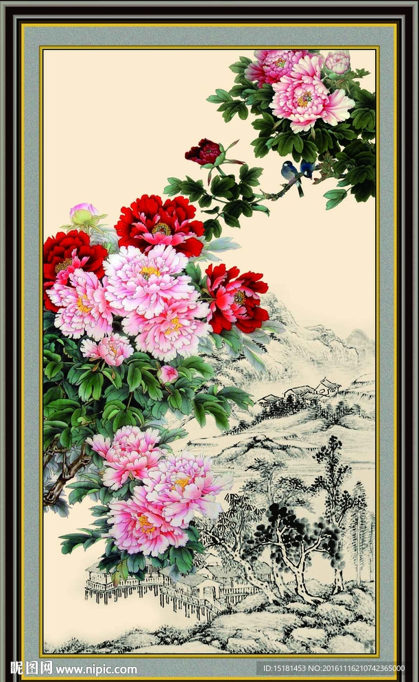 国画牡丹