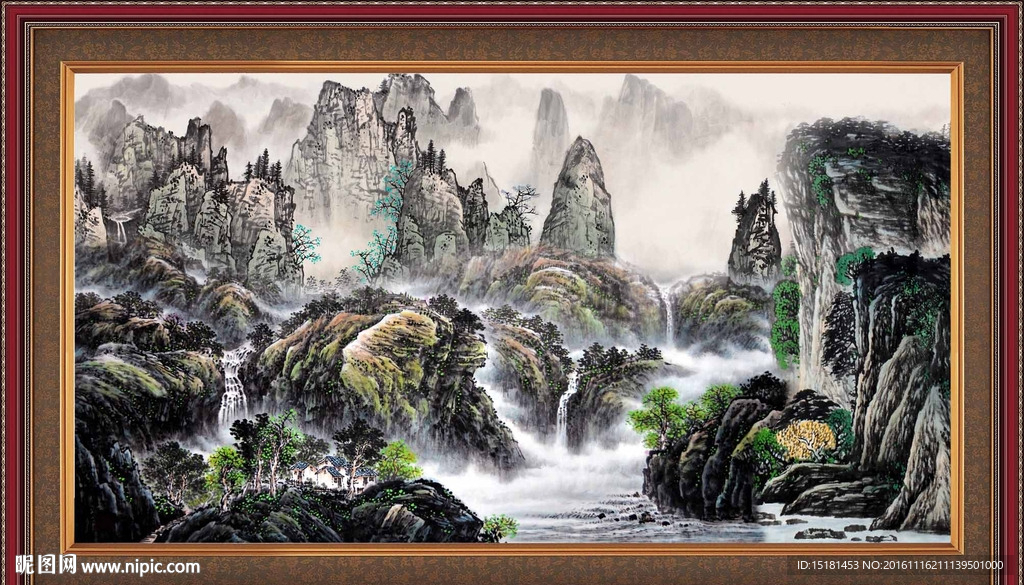水墨山水画