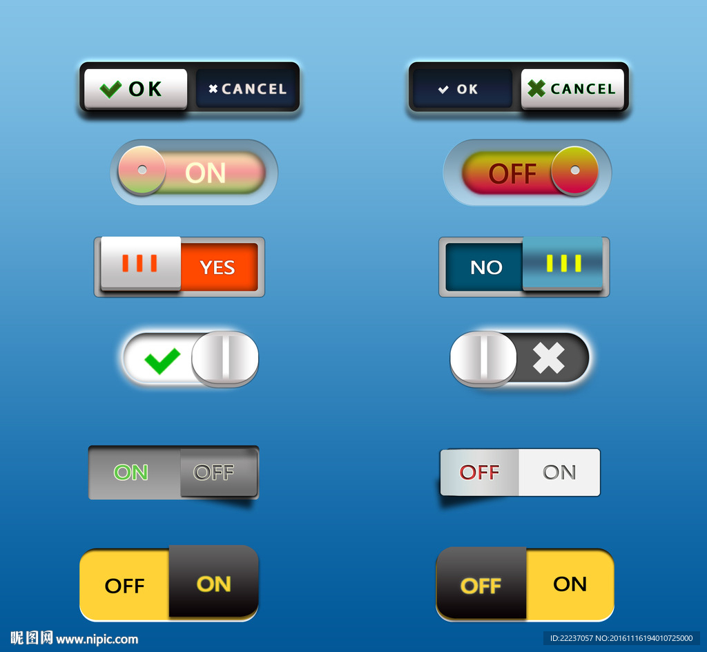 开关onoff按钮图标标志标签