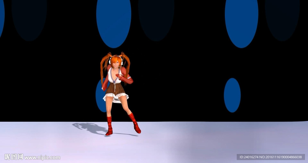 3D女孩跳舞舞蹈动画
