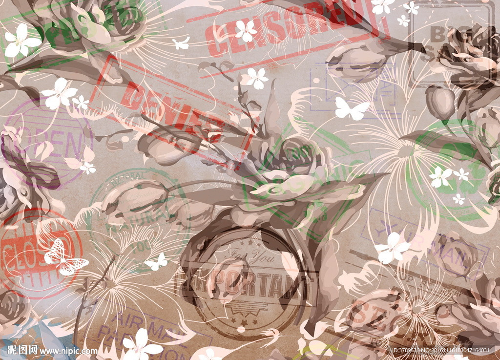 欧式复古无框画