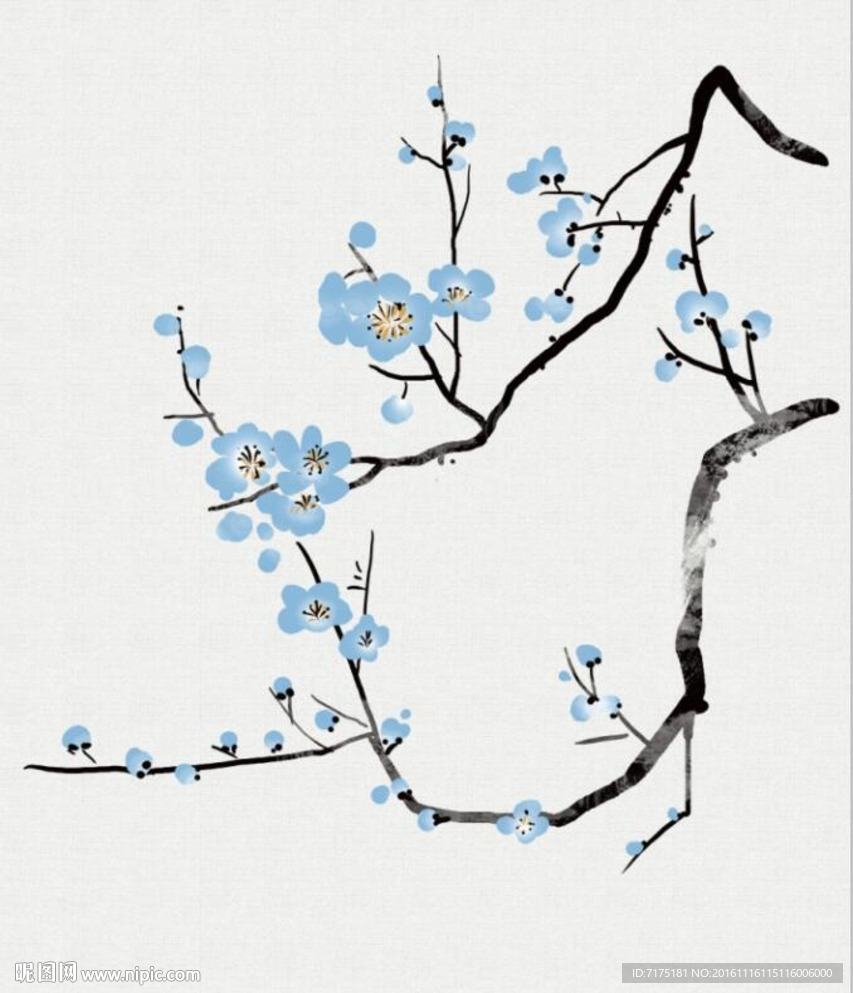 手绘梅花