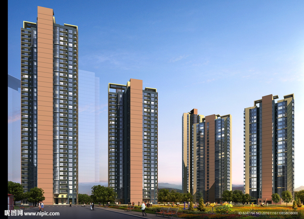 住宅区建筑效果图