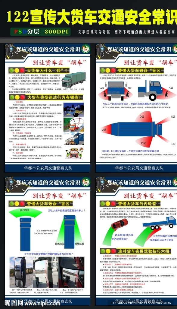 交通安全宣传大货车行驶安全