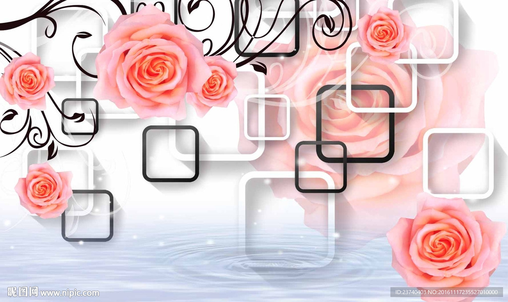 现代时尚背景墙