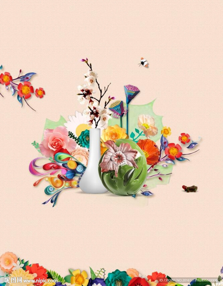 插花海报
