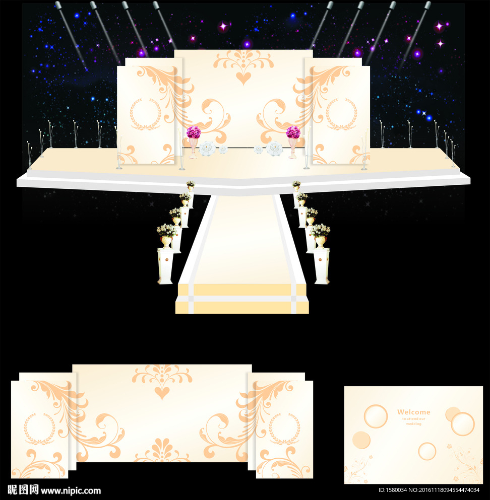 香槟色婚礼背景