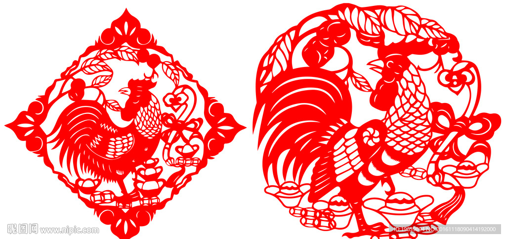 鸡年剪纸