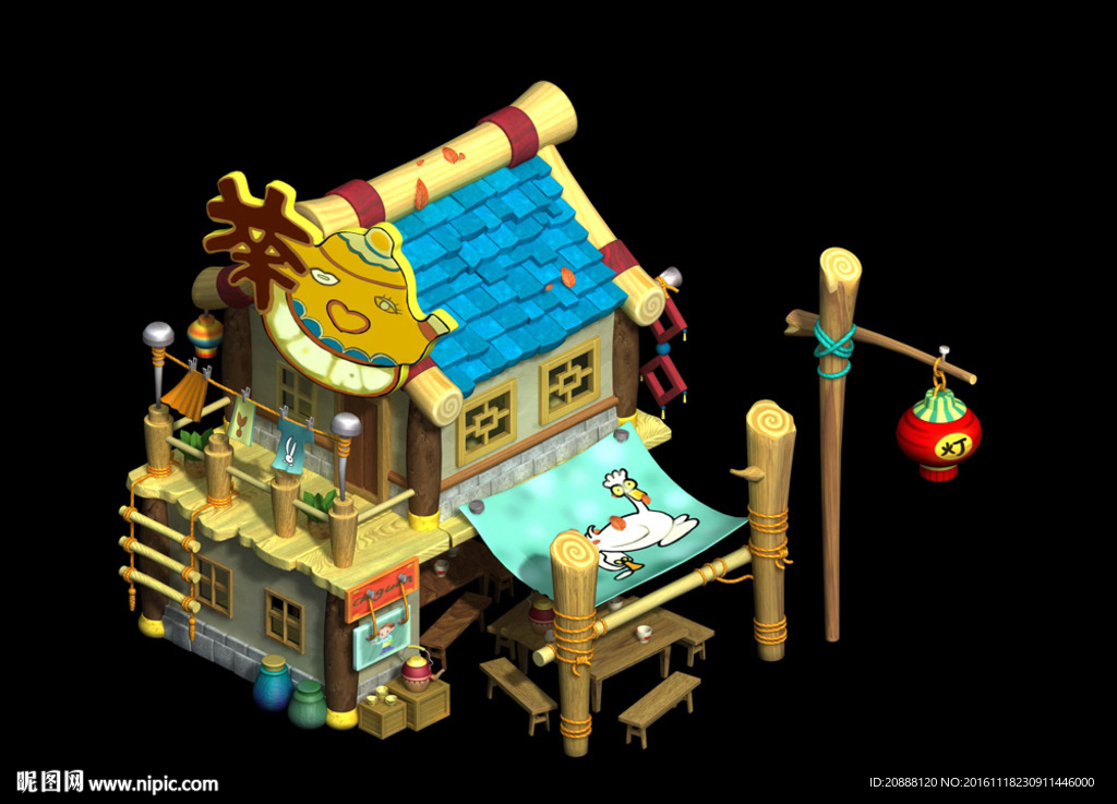Q版杂货店模型