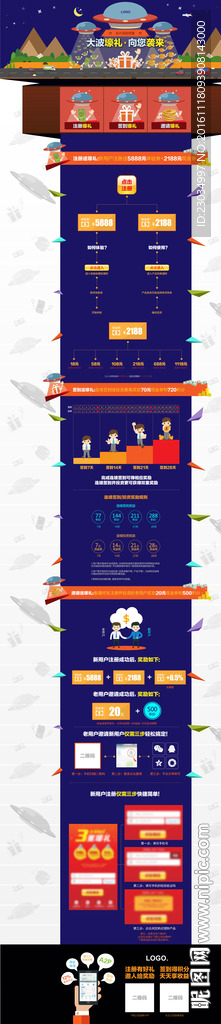 理财平台活动推广专题页模版