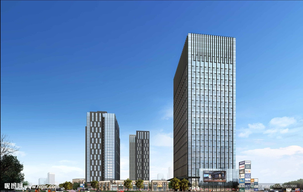 商务大厦建筑效果图