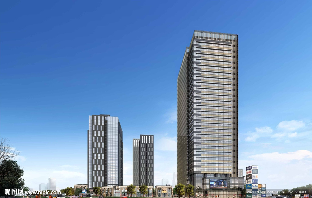 商务住宅建筑效果图
