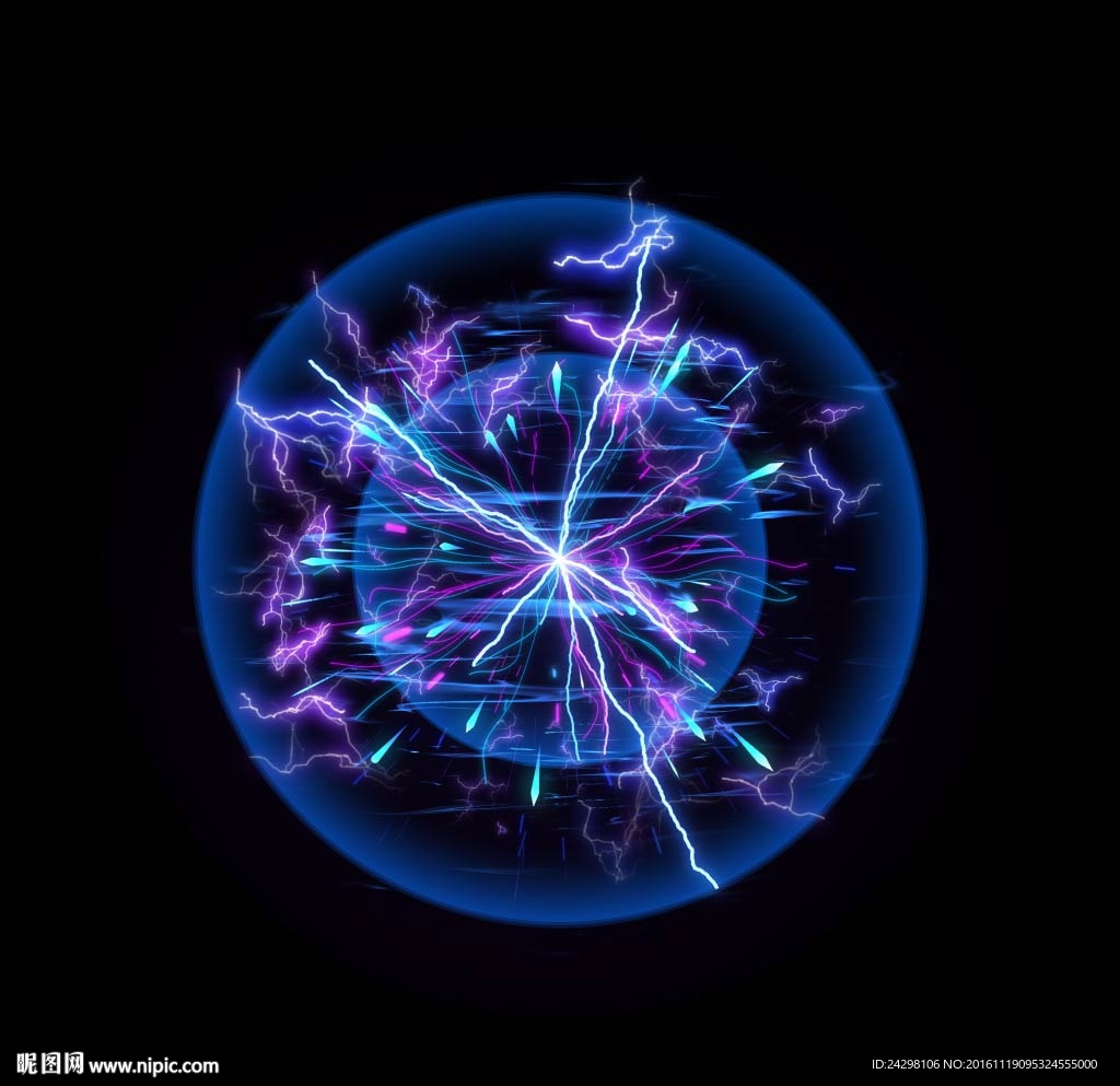 爆炸光系粒子闪电游戏特效
