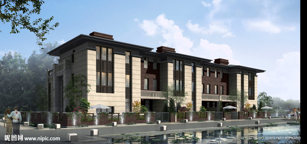 别墅建筑效果图