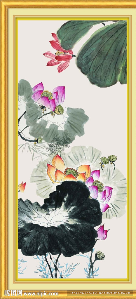 国画荷花
