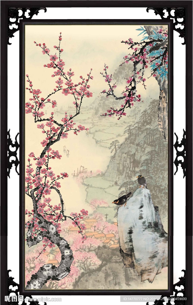 国画梅花