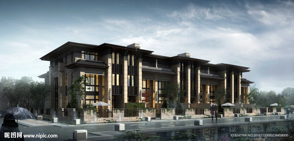 别墅建筑效果图