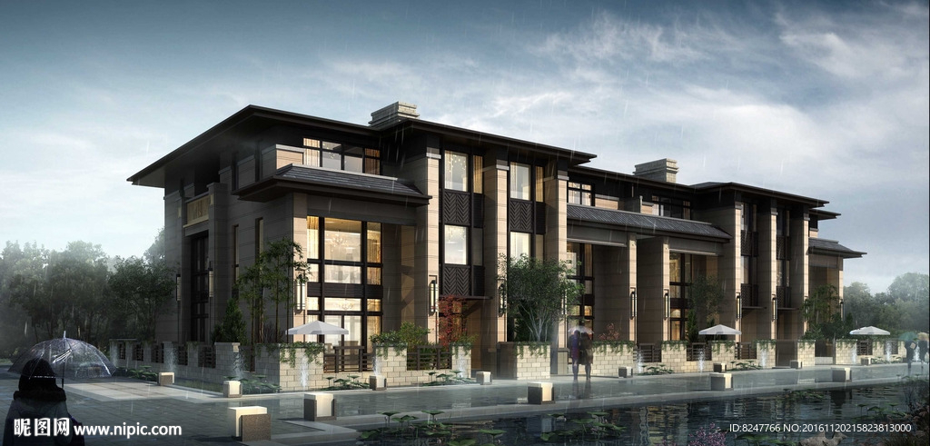 别墅建筑效果图