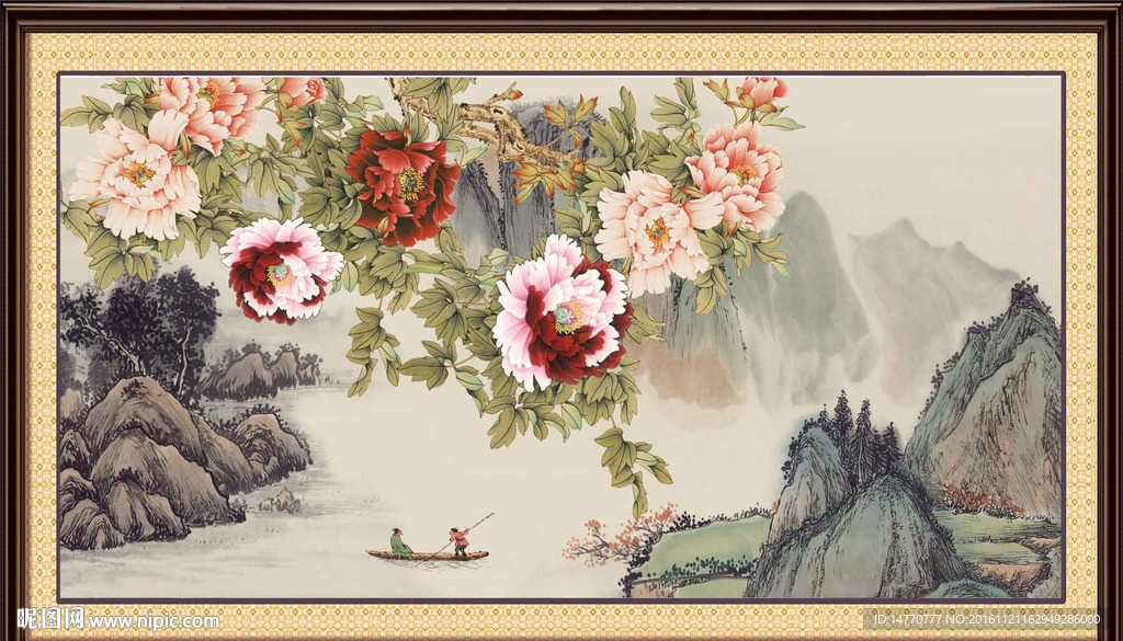 国画牡丹