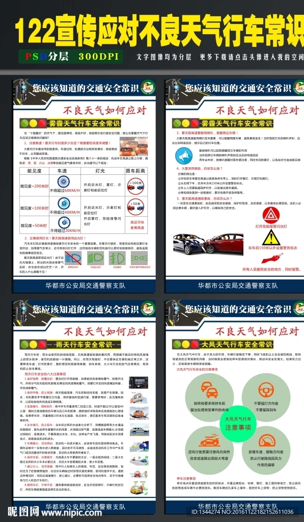 交通安全宣传不良天气行车安全