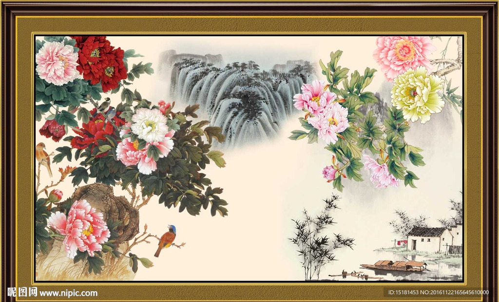 国画牡丹