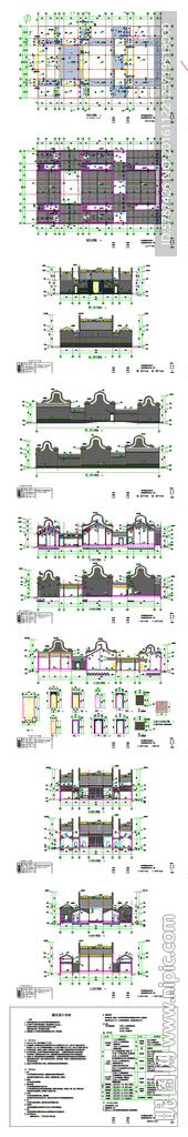 岭南假村建筑设计CAD图