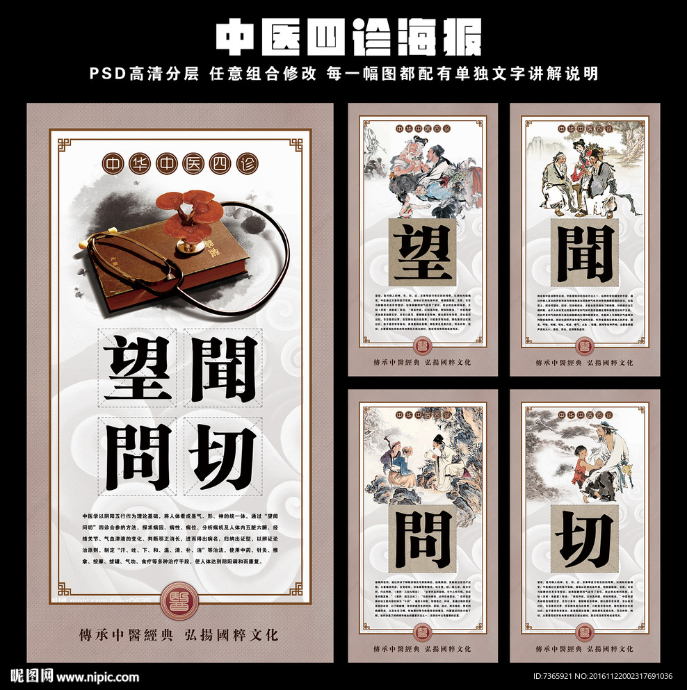 中医四诊海报
