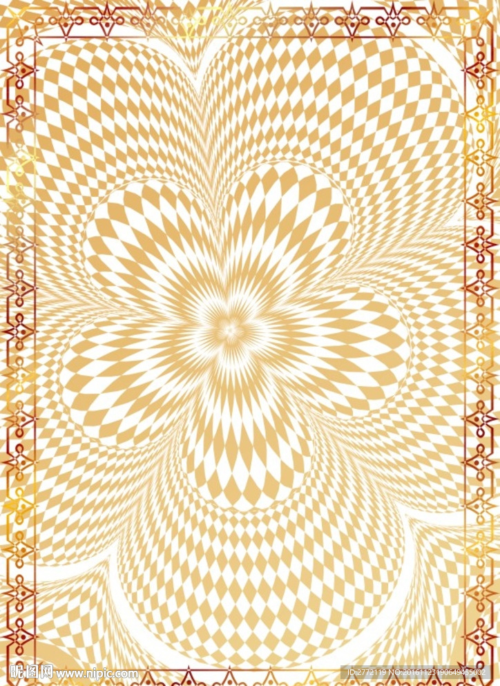 黄金样式 许可证书纹