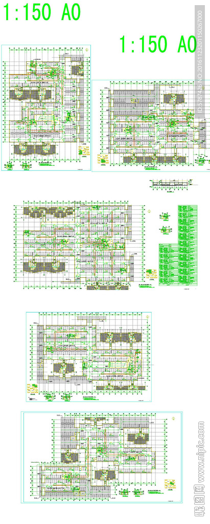商务住宅地库建筑CAD图