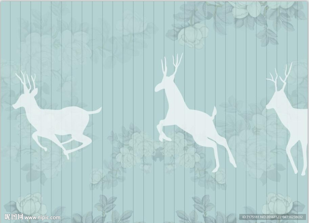 麋鹿背景墙