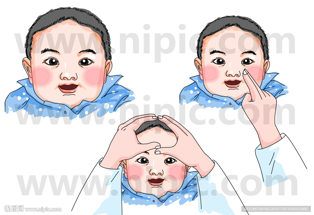 卡通手绘婴儿按摩