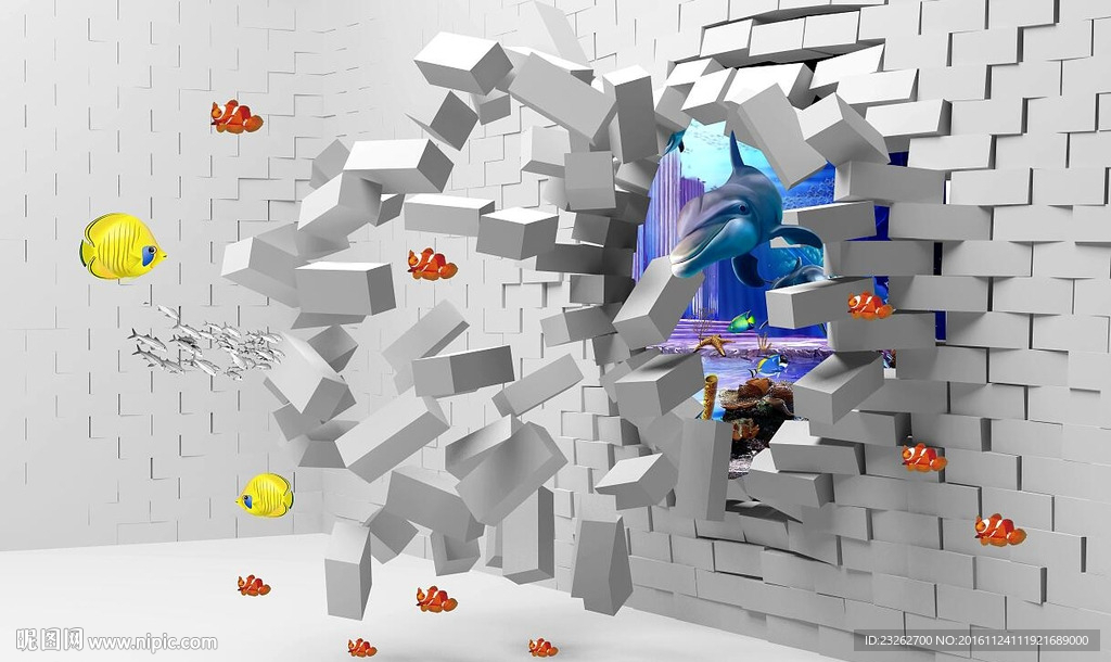 3D立体艺术背景墙装饰画