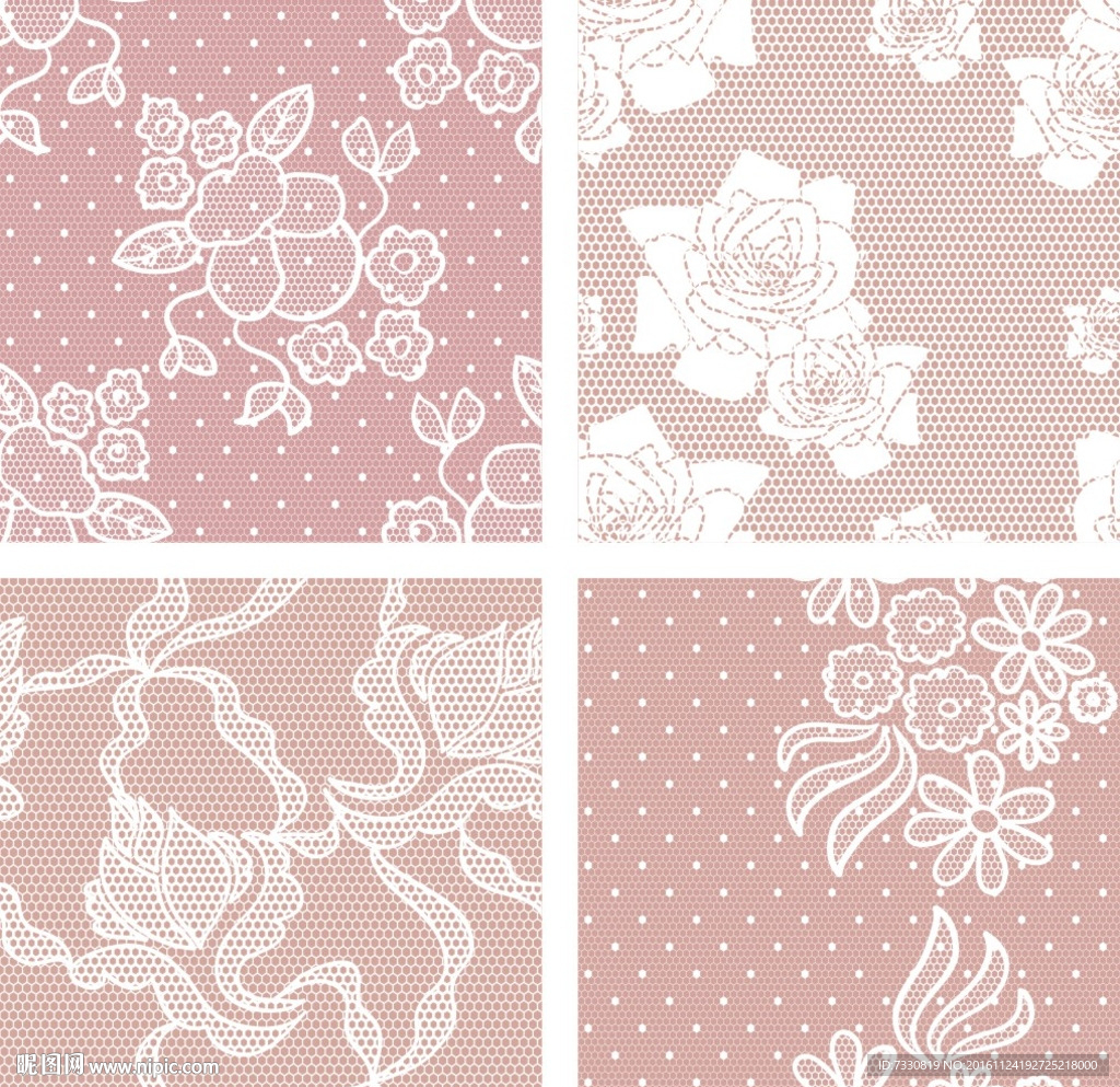 蕾丝花纹  花边