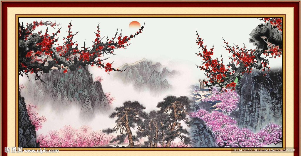 国画梅花