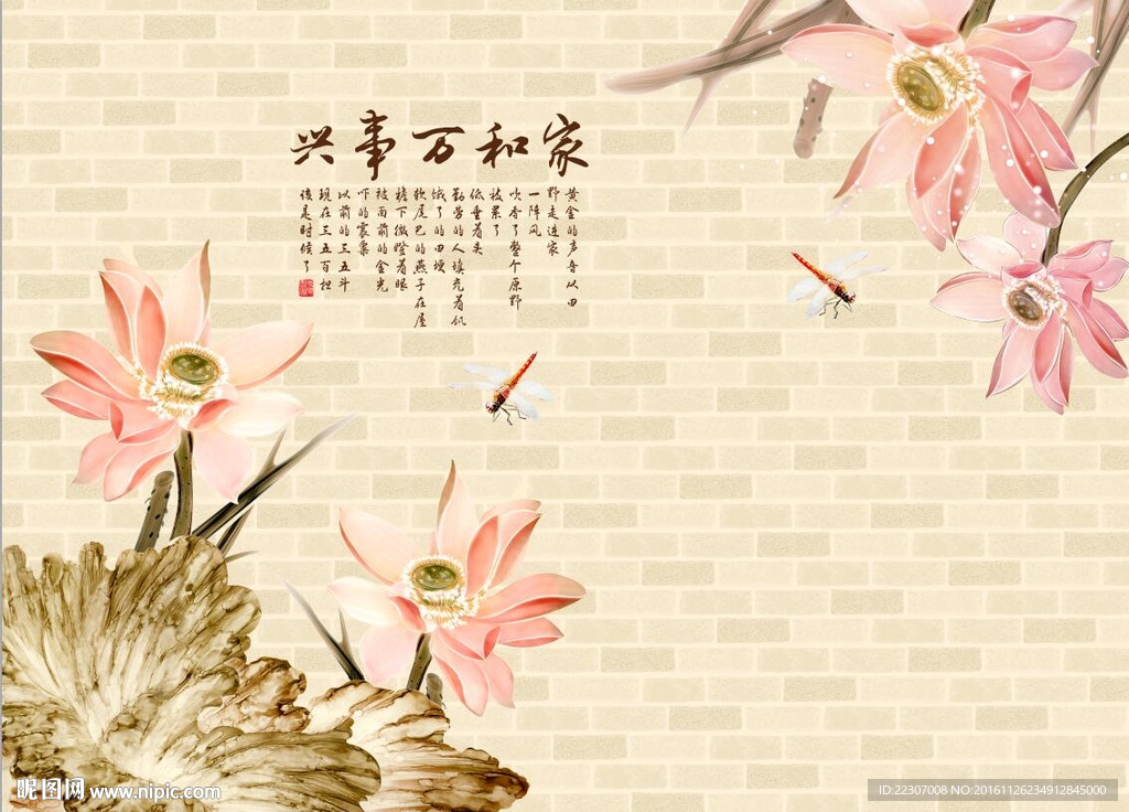 家和万事兴荷花