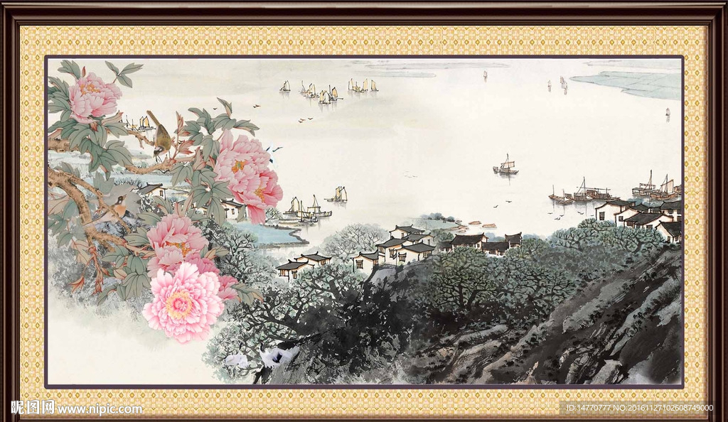 国画牡丹