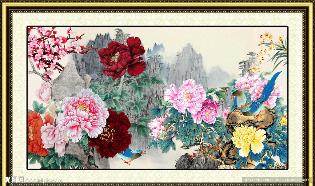 国画牡丹