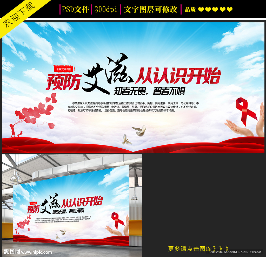 2016世界艾滋病日专题展板