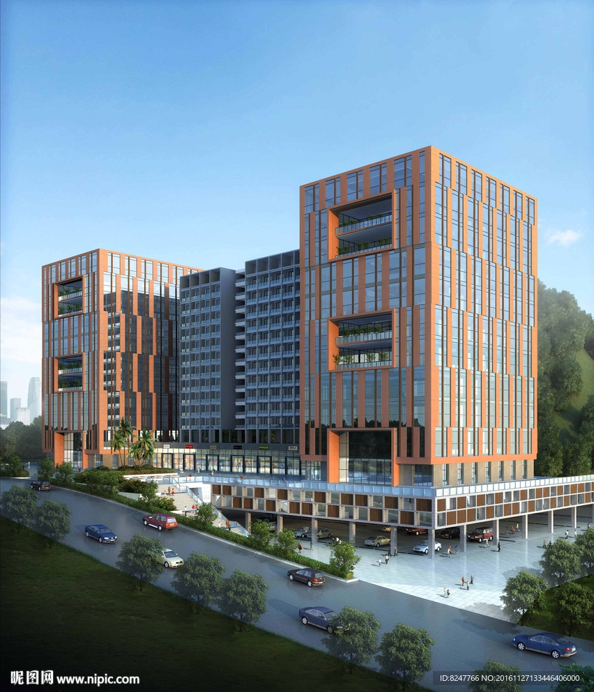 商务大厦建筑效果图