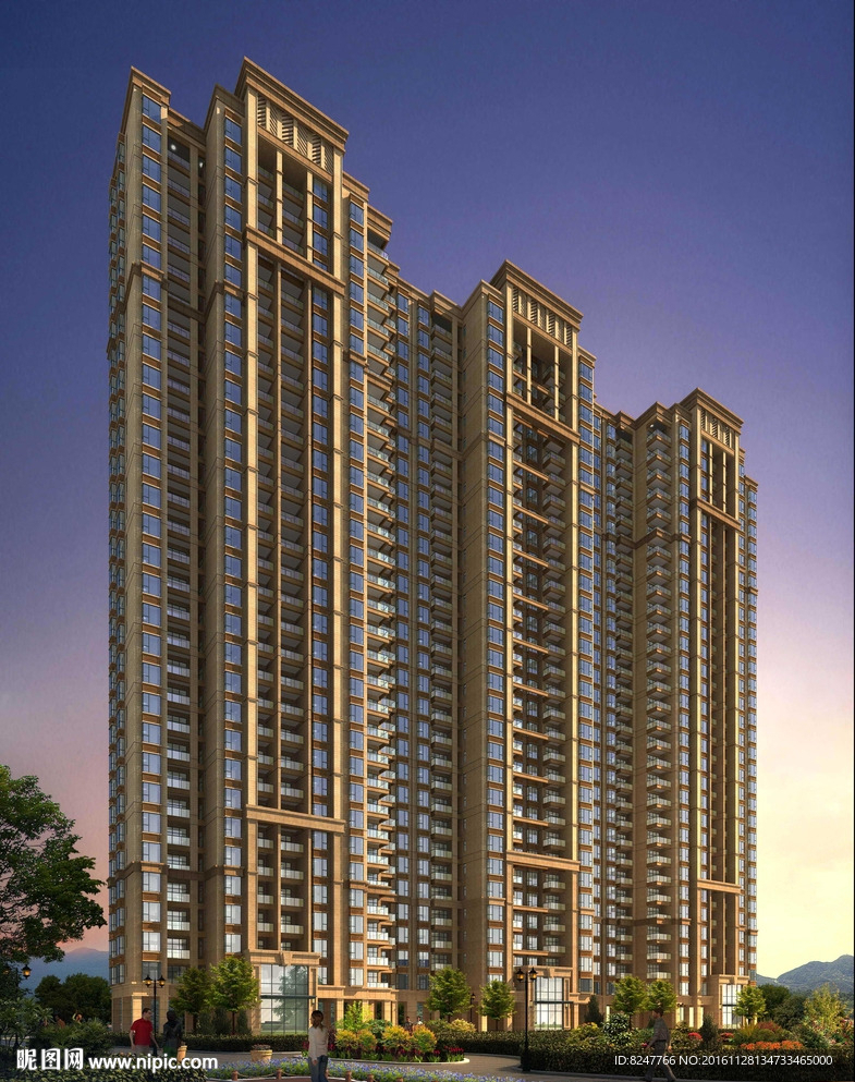 住宅区内庭景观效果图