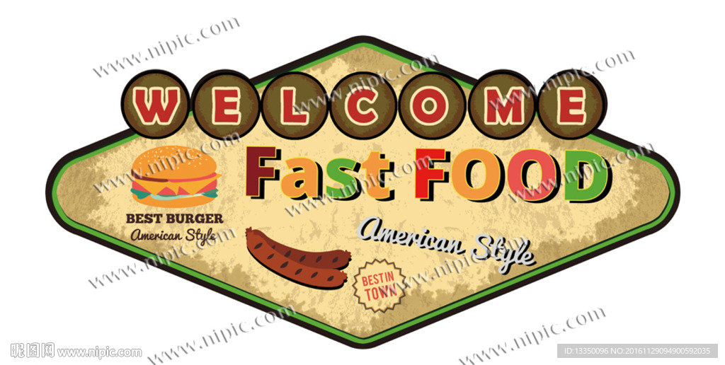 复古食品店靠模