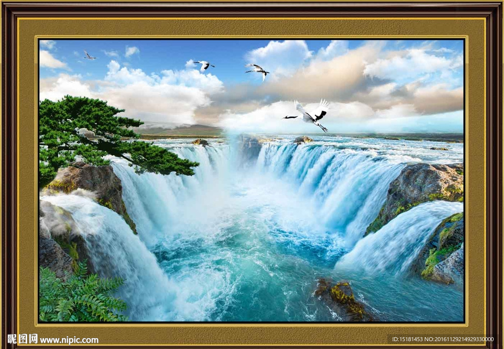 风景画流水