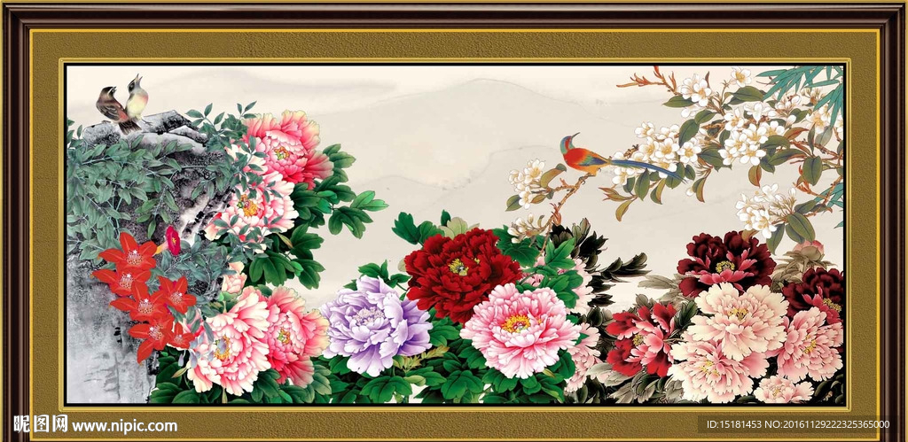 国画牡丹