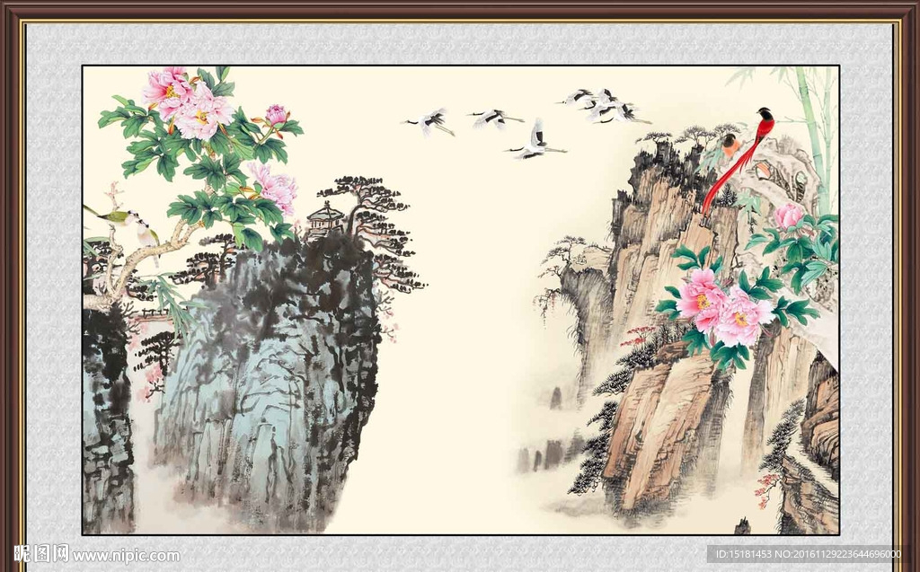 国画牡丹