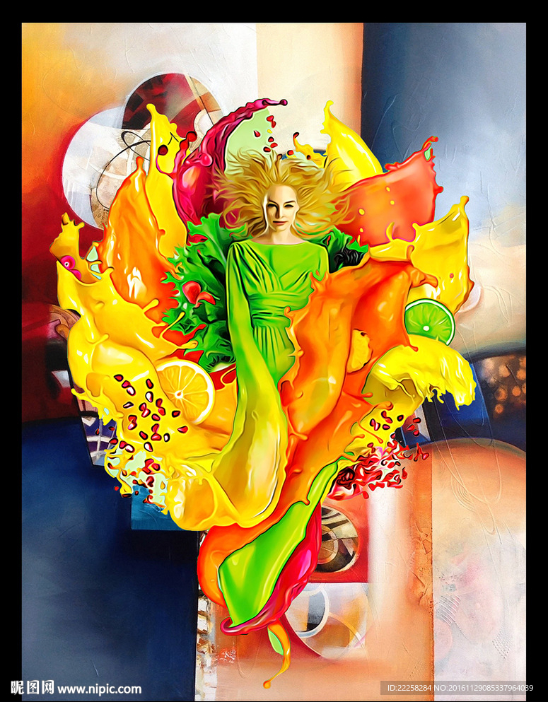 创意女人装饰画